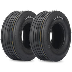 GICOOL front view of two tires showing durable straight-rib tread and fit