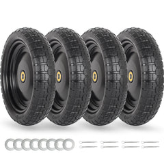 GICOOL front view of full wheel assembly showing durable rim and tire benefit: long-lasting replacement
