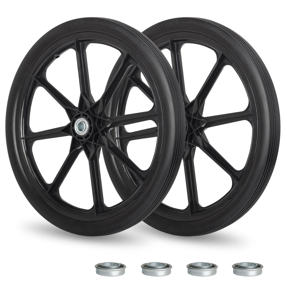GICOOL front view wheel assembly showing full tire and hub, durable replacement