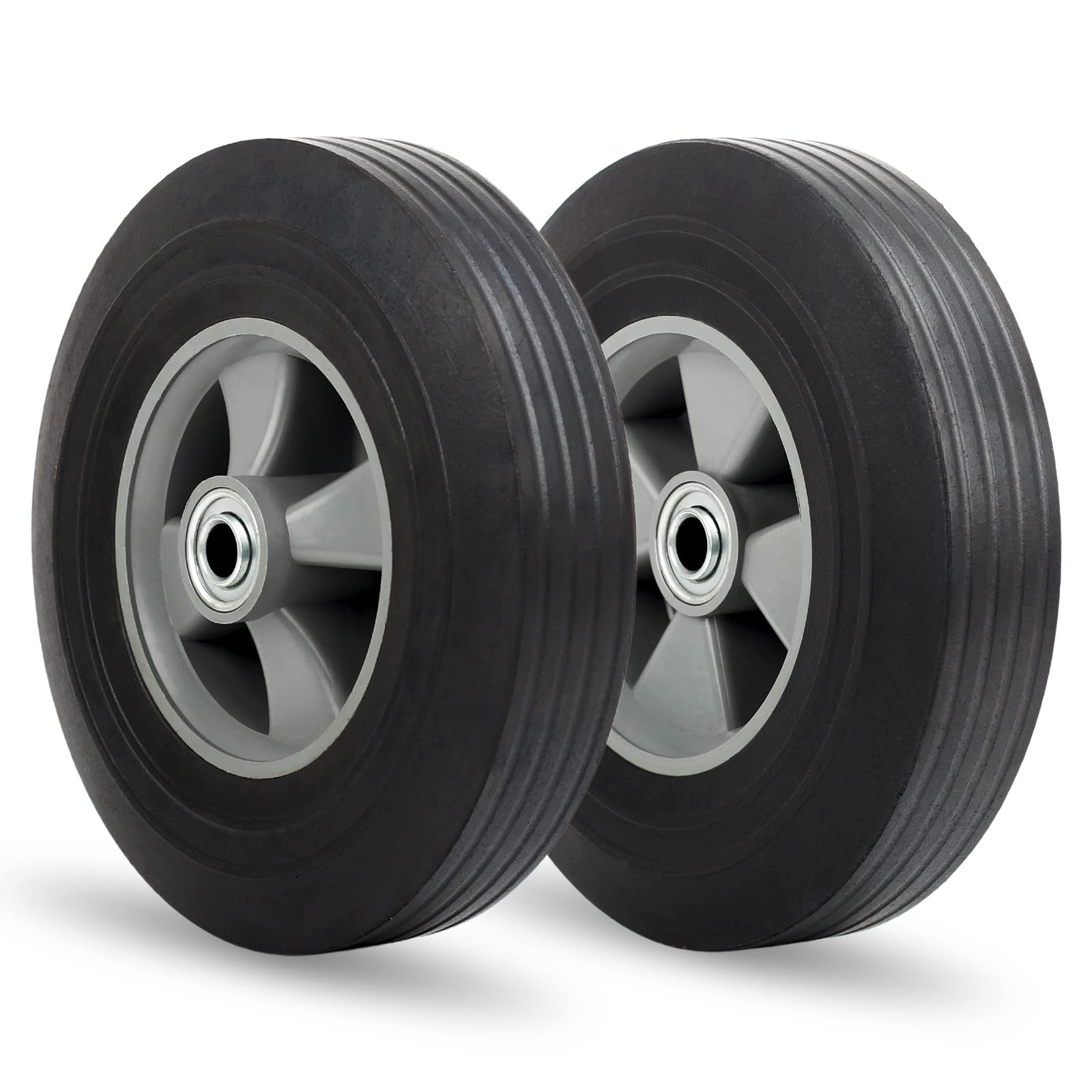 GICOOL front view wheel showing tire and rim, durable puncture-free benefit
