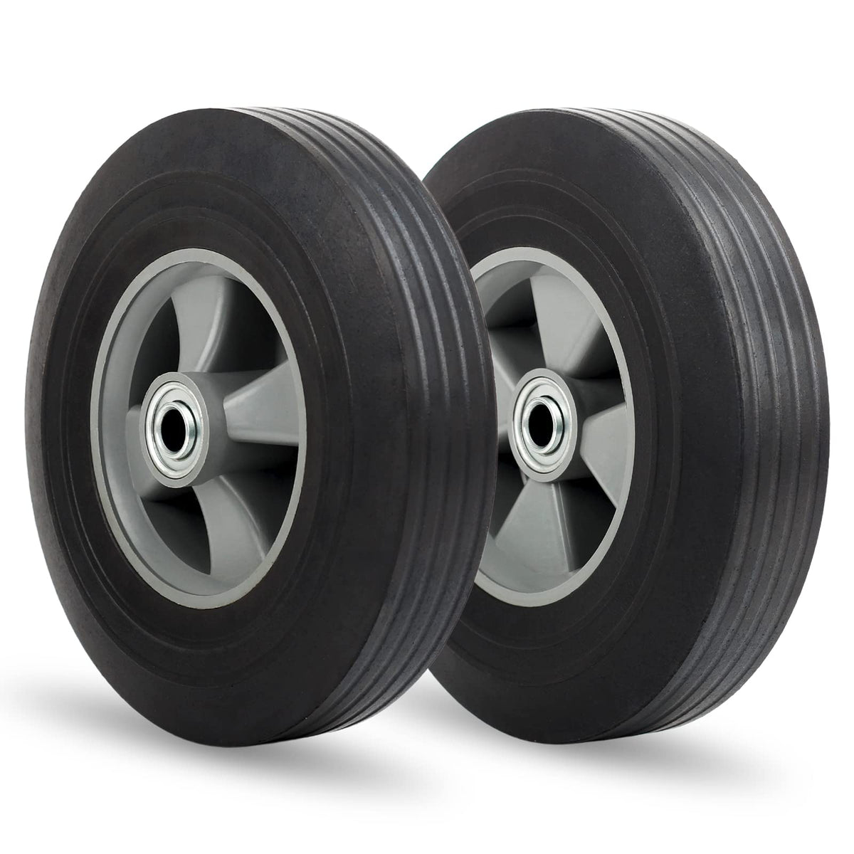 GICOOL front view wheel showing tire and rim, durable puncture-free benefit