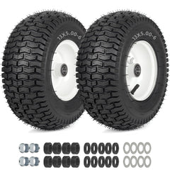 GICOOL front view of assembled 13x5.00-6 wheel showing ready-to-install fit and durability