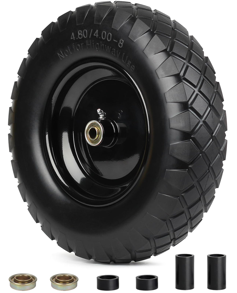 GICOOL front view of 16-inch wheel assembly showing fit and finish