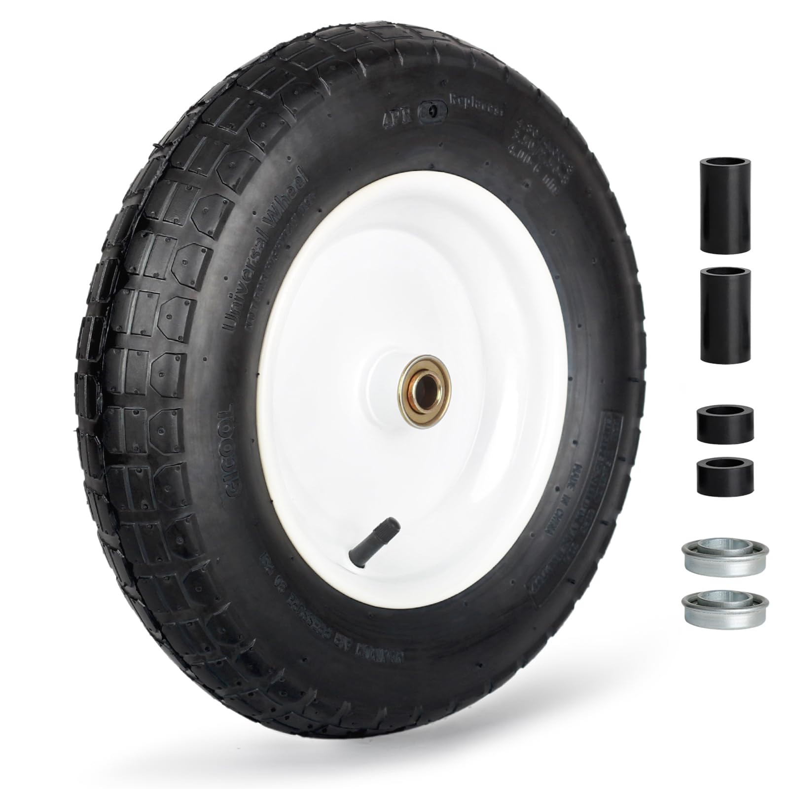 GICOOL front view wheel showing tire and hub, durable replacement benefit