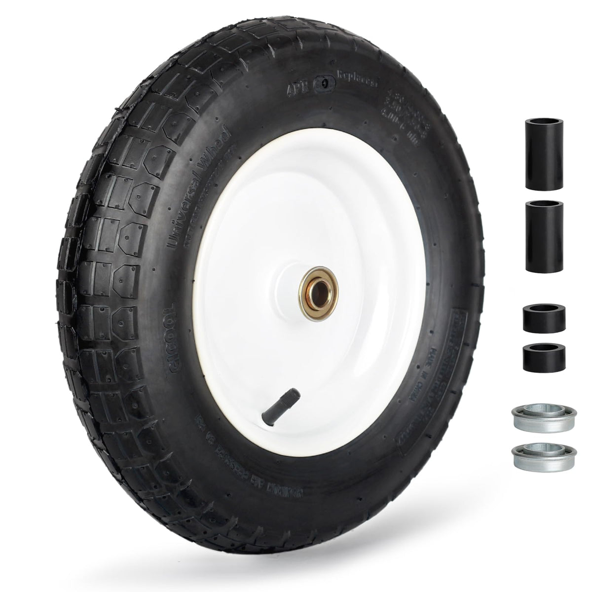 GICOOL front view wheel showing tire and hub, durable replacement benefit