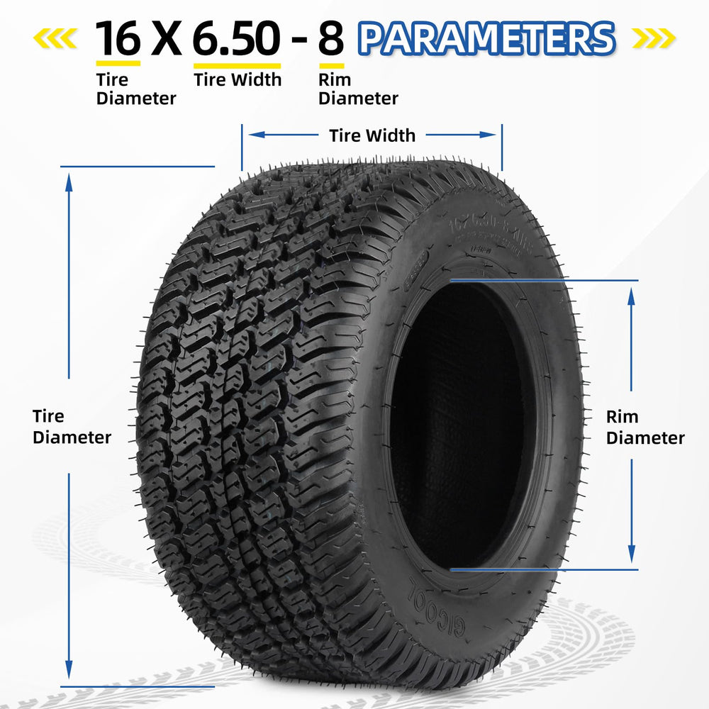 GICOOL tire fitted on riding mower demonstrating improved traction