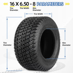GICOOL tire fitted on riding mower demonstrating improved traction