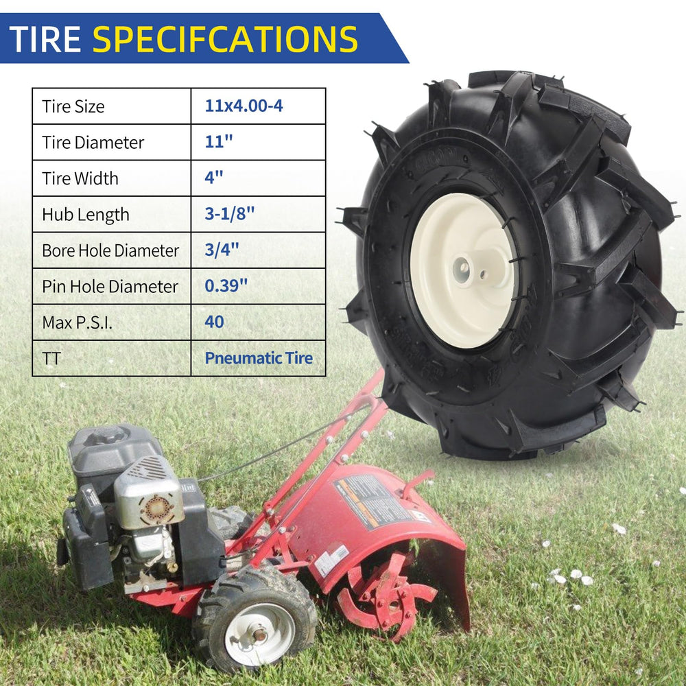 GICOOL on a tiller in the garden demonstrating traction and control benefit