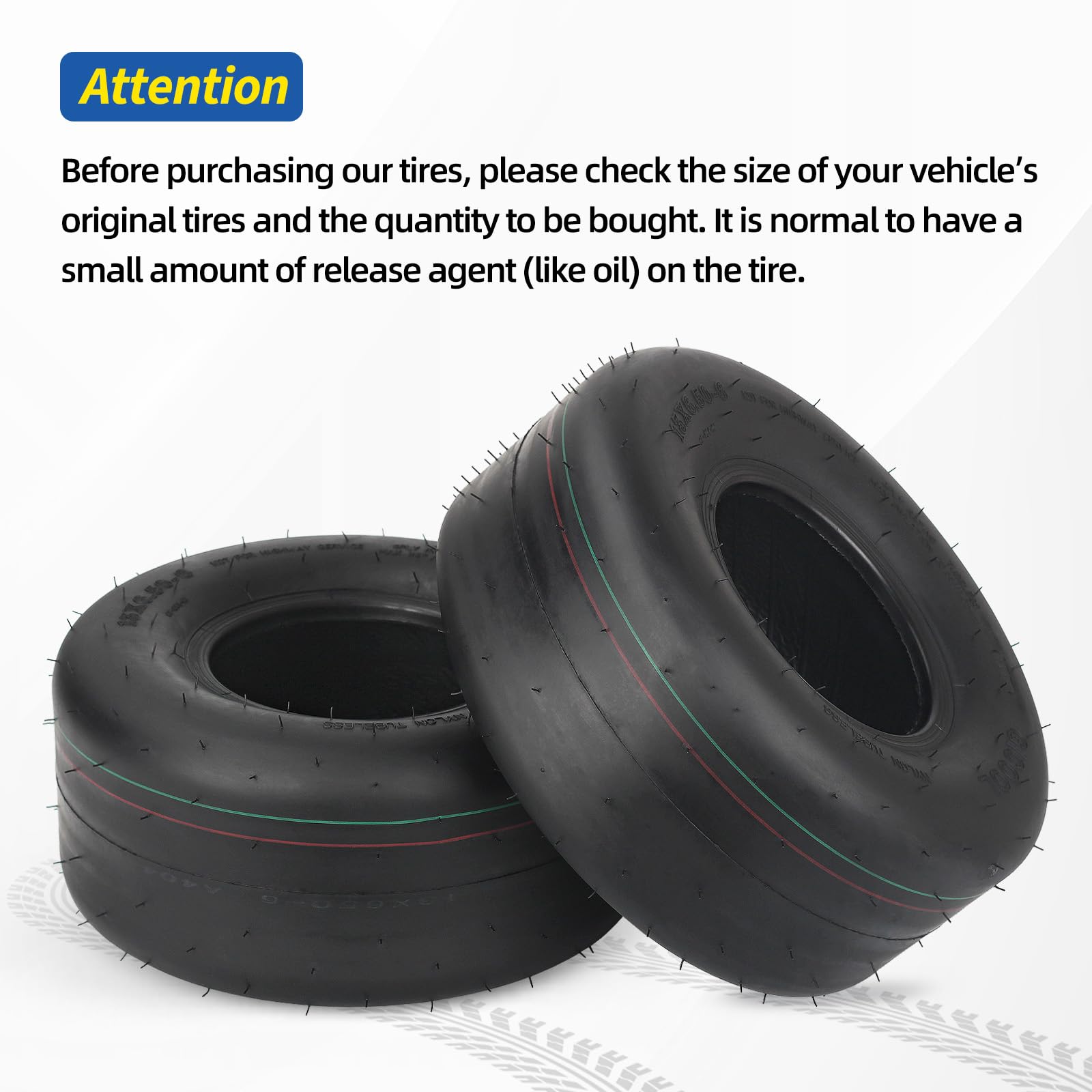 GICOOL tire installed on mower illustrating easy fit and traction