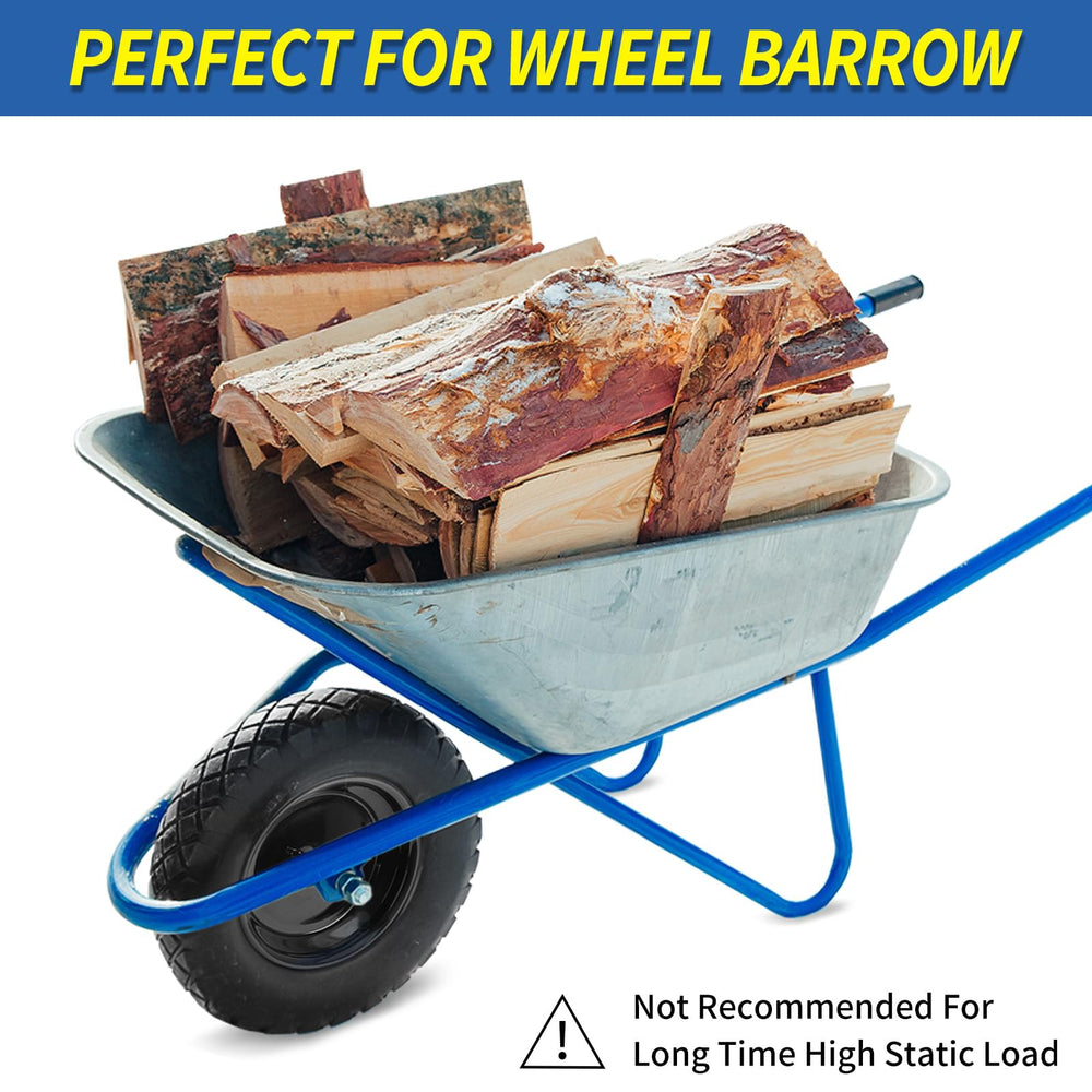 GICOOL wheel mounted on a garden wagon illustrating easy replacement