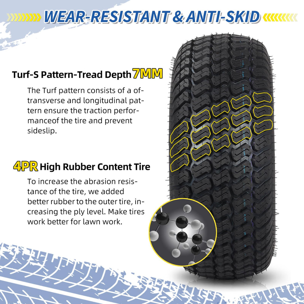 GICOOL wheel installed on riding mower demonstrating ready-to-mount benefit