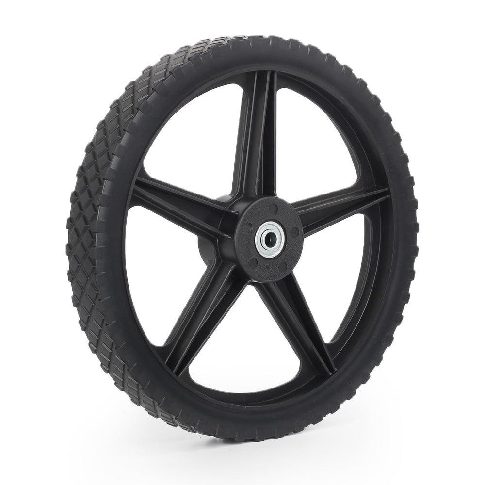 GICOOL wheel on a utility cart carrying garden tools for maintenance-free transport