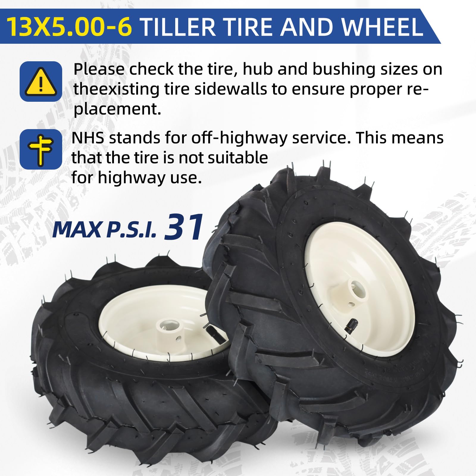 GICOOL wheel installed on tiller in garden demonstrating improved traction benefit