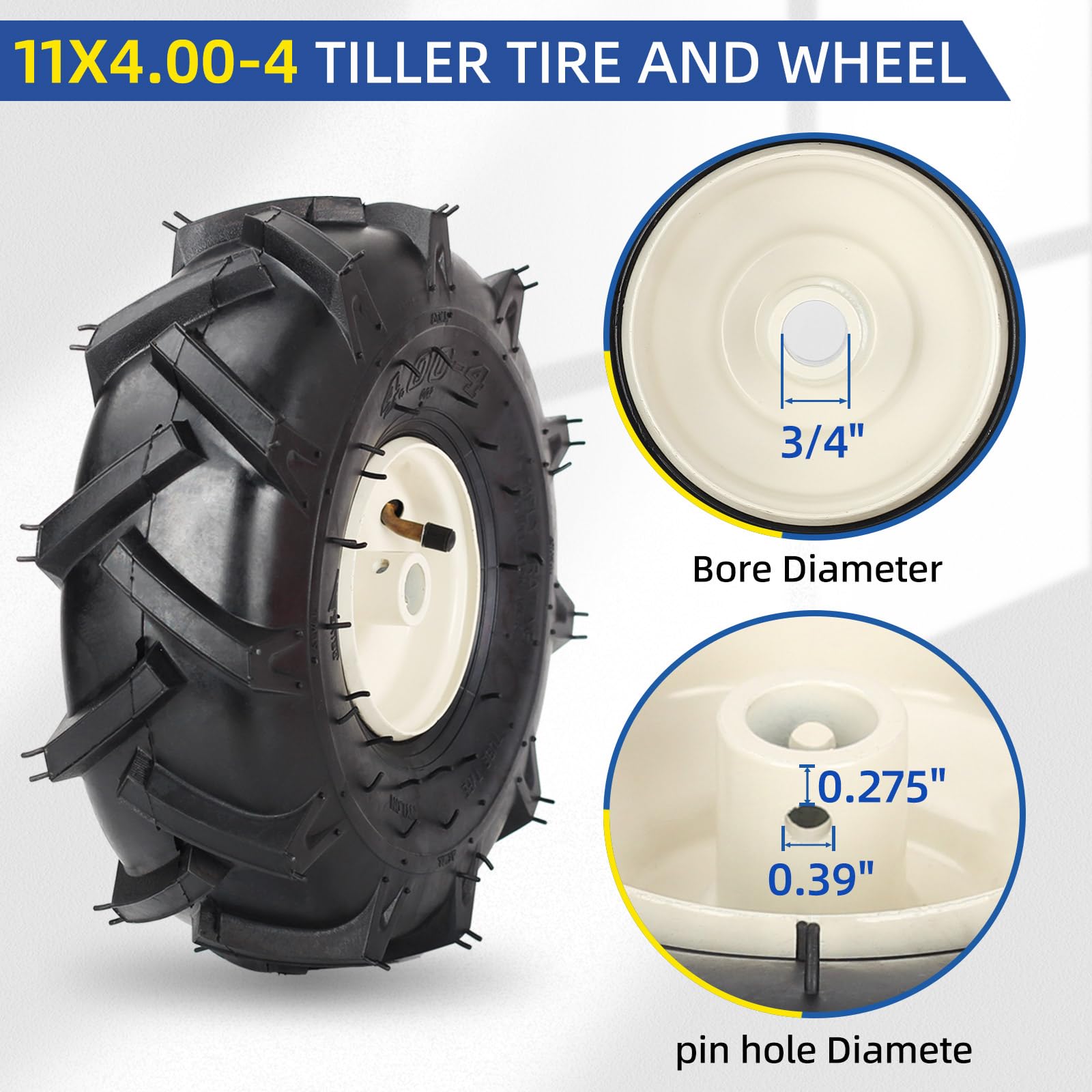 GICOOL wheel mounted on 3/4" axle illustrating correct fit benefit