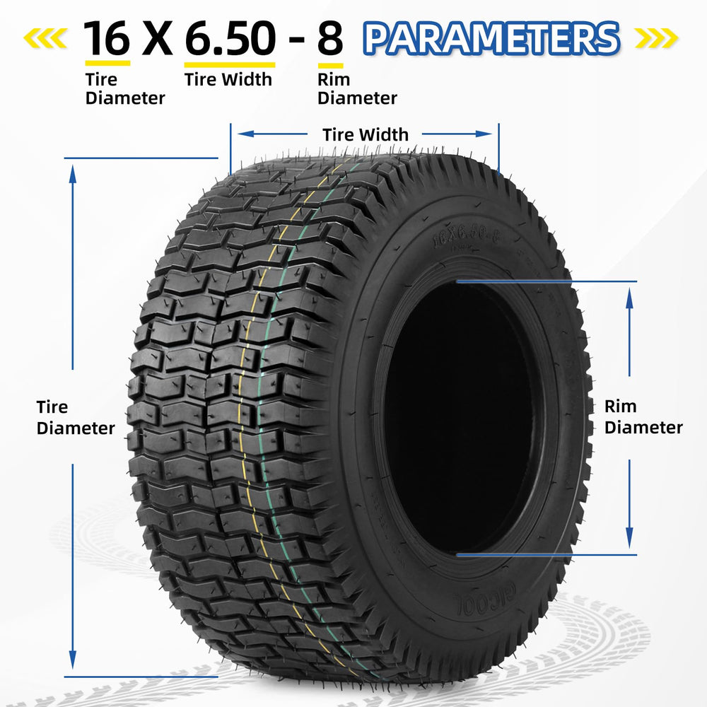 GICOOL tire mounted on riding mower demonstrating improved traction