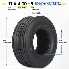 GICOOL tire installed on a mower showing improved lawn protection and stability