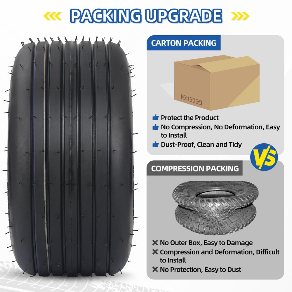 GICOOL packaged tire with label showing model and load-rating benefit