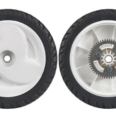 GICOOL rear wheel installed on a Toro mower demonstrating restored stability