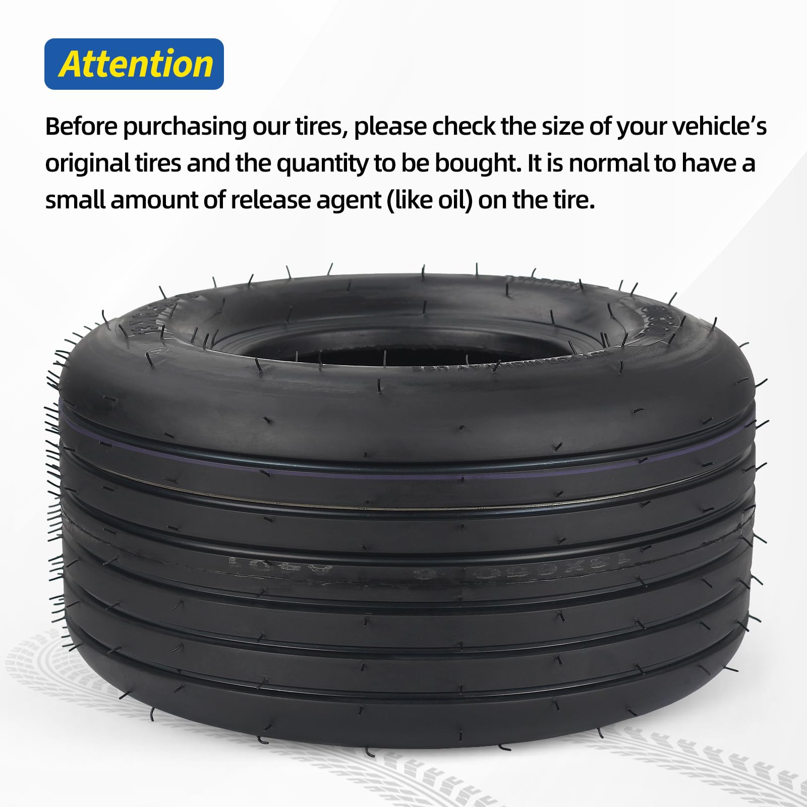 GICOOL tire next to hand for scale showing compact size and easy replacement