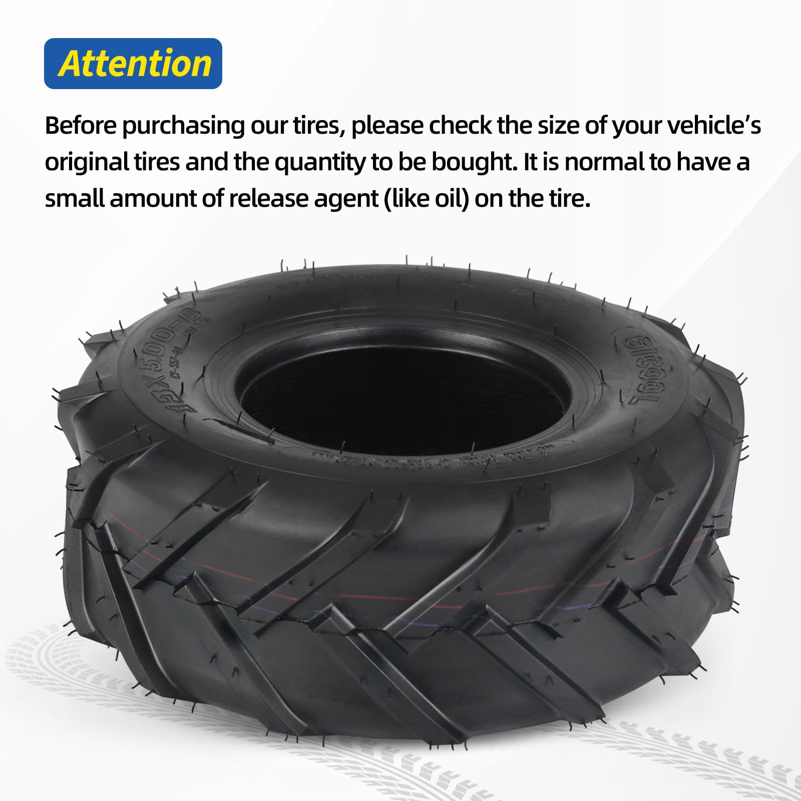 GICOOL tire next to ruler showing 13 inch diameter for scale
