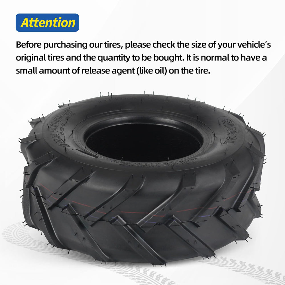 GICOOL tire next to ruler showing 13 inch diameter for scale