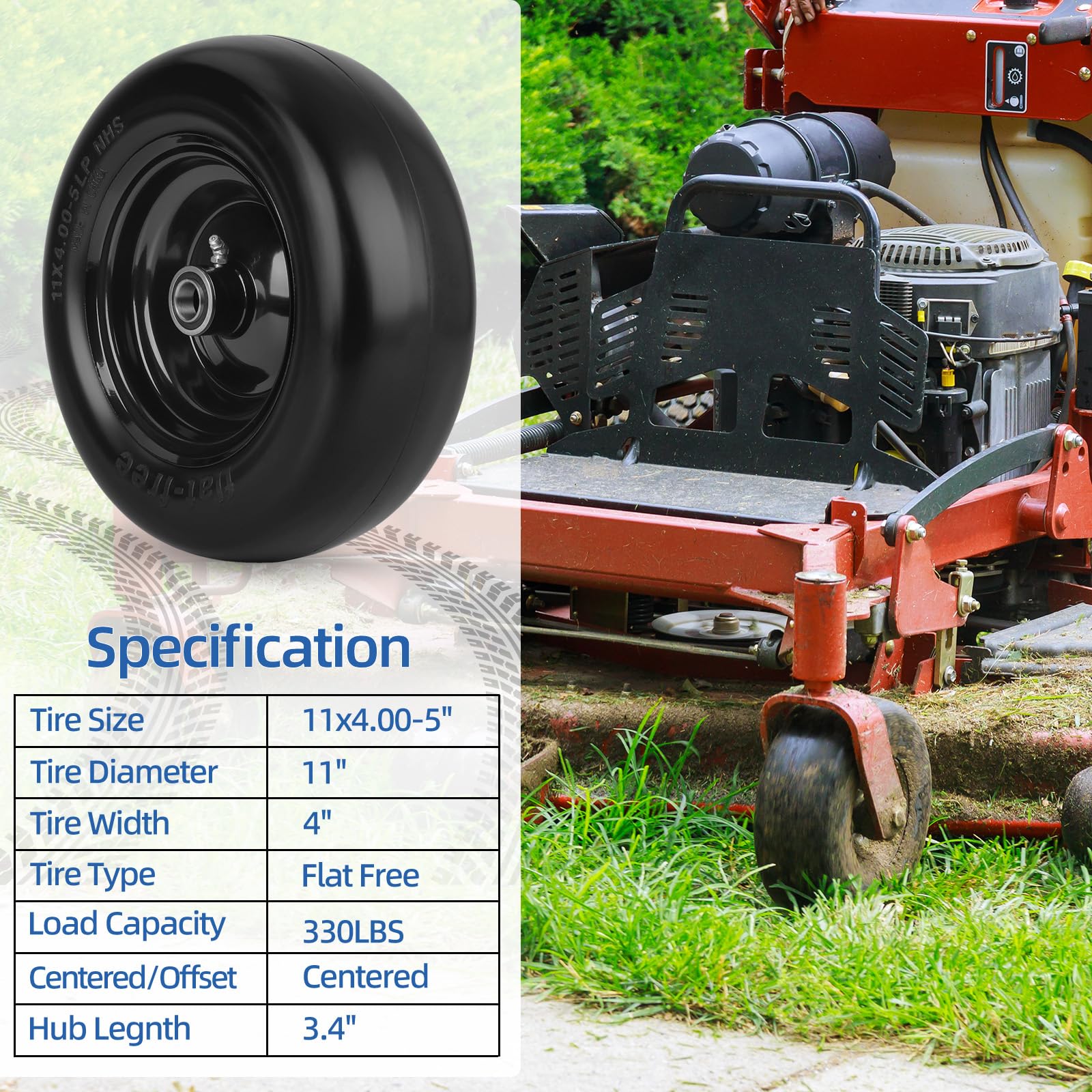 GICOOL wheel next to ruler showing 11-inch diameter for correct sizing