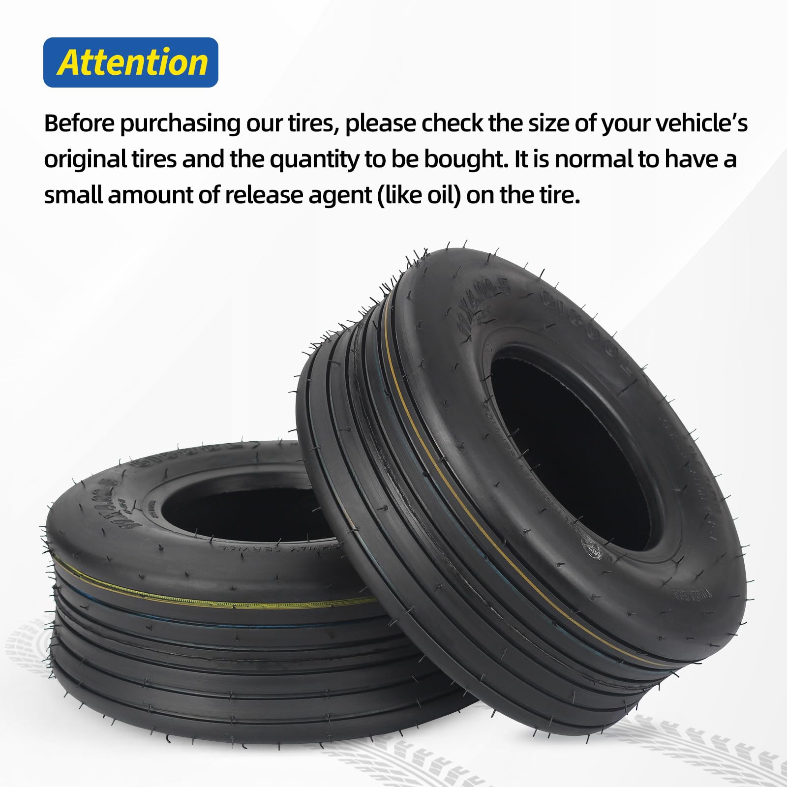 GICOOL tire next to ruler illustrating 11 inch diameter and 4 inch width