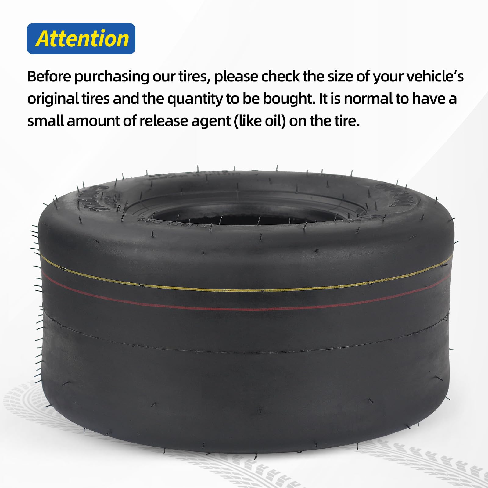 GICOOL tire next to ruler for scale showing accurate 11-inch diameter measurement