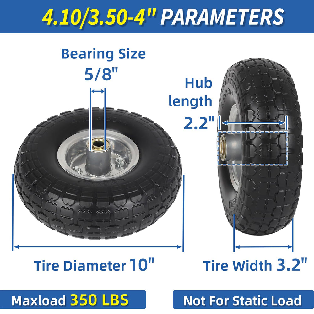 GICOOL solid tire close-up tread showing wear-resistant PU surface