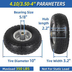 GICOOL solid tire close-up tread showing wear-resistant PU surface
