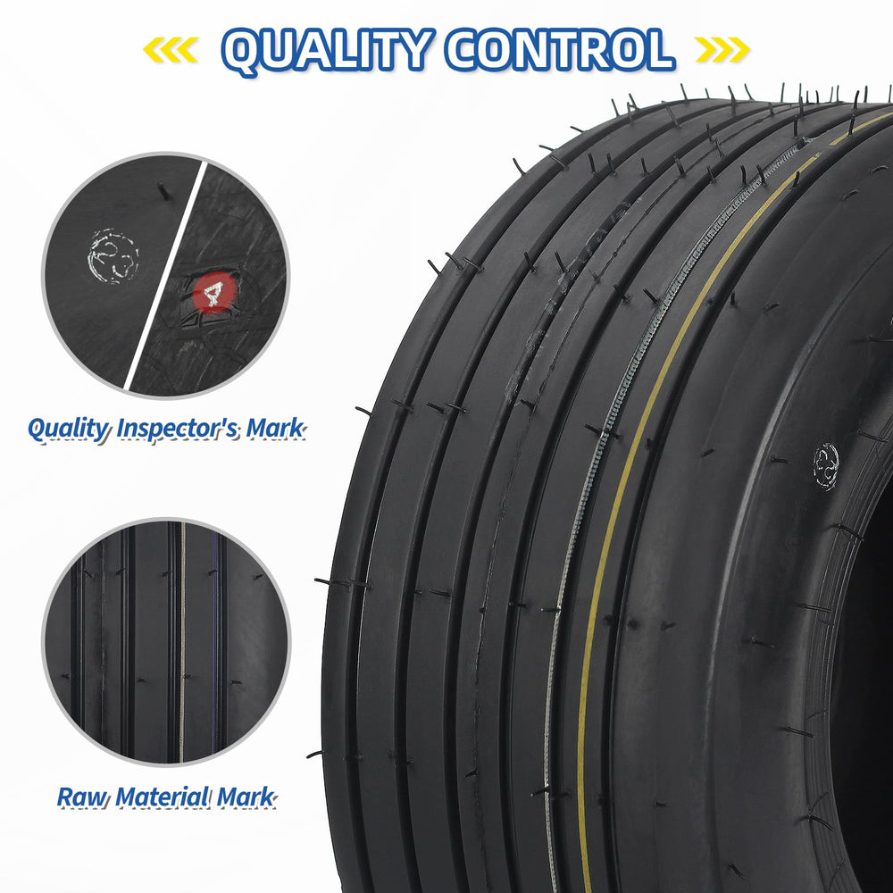 GICOOL close-up straight rib tread pattern highlighting smooth roll and turf care benefit
