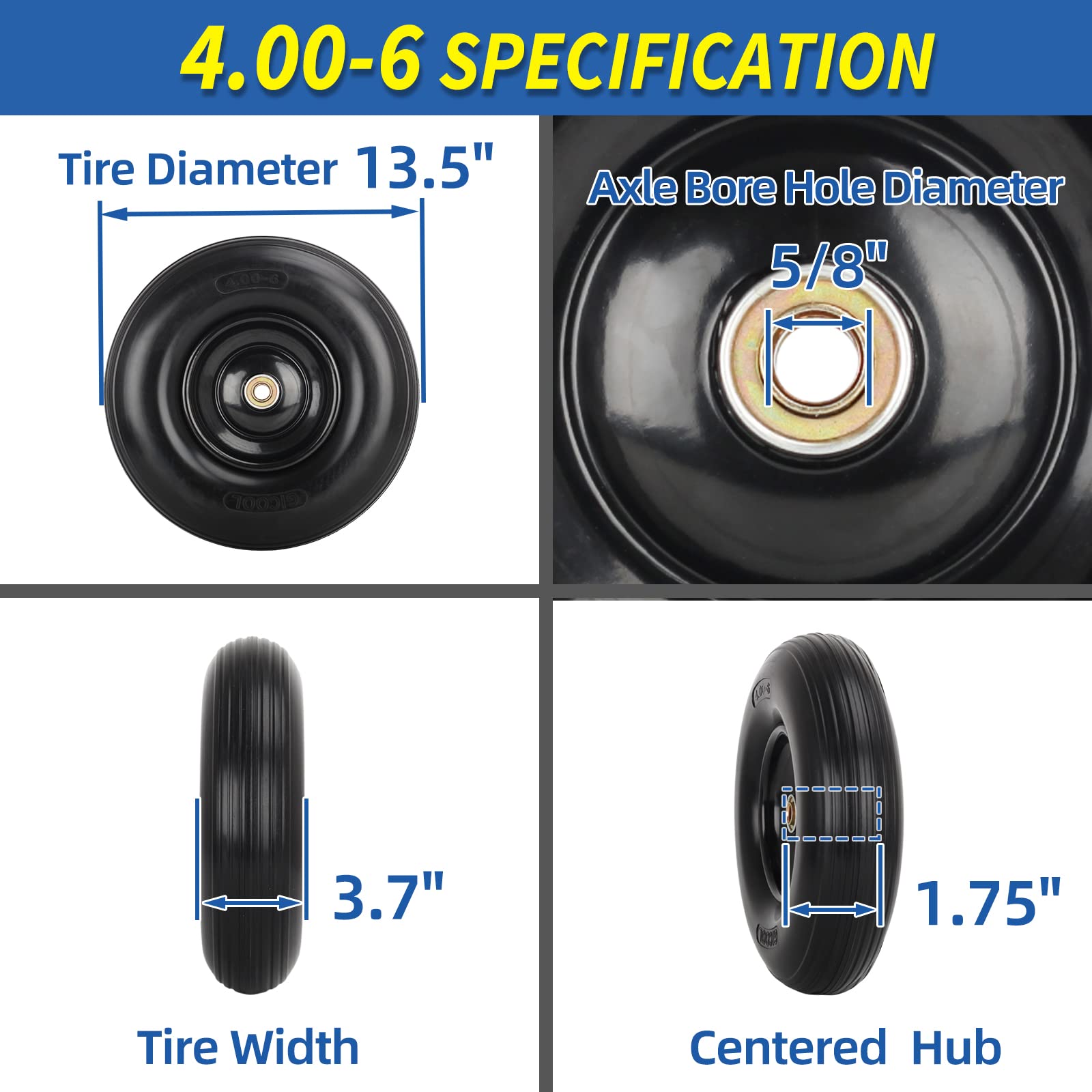 GICOOL close-up of PU foam tread highlighting puncture-proof texture and resilience