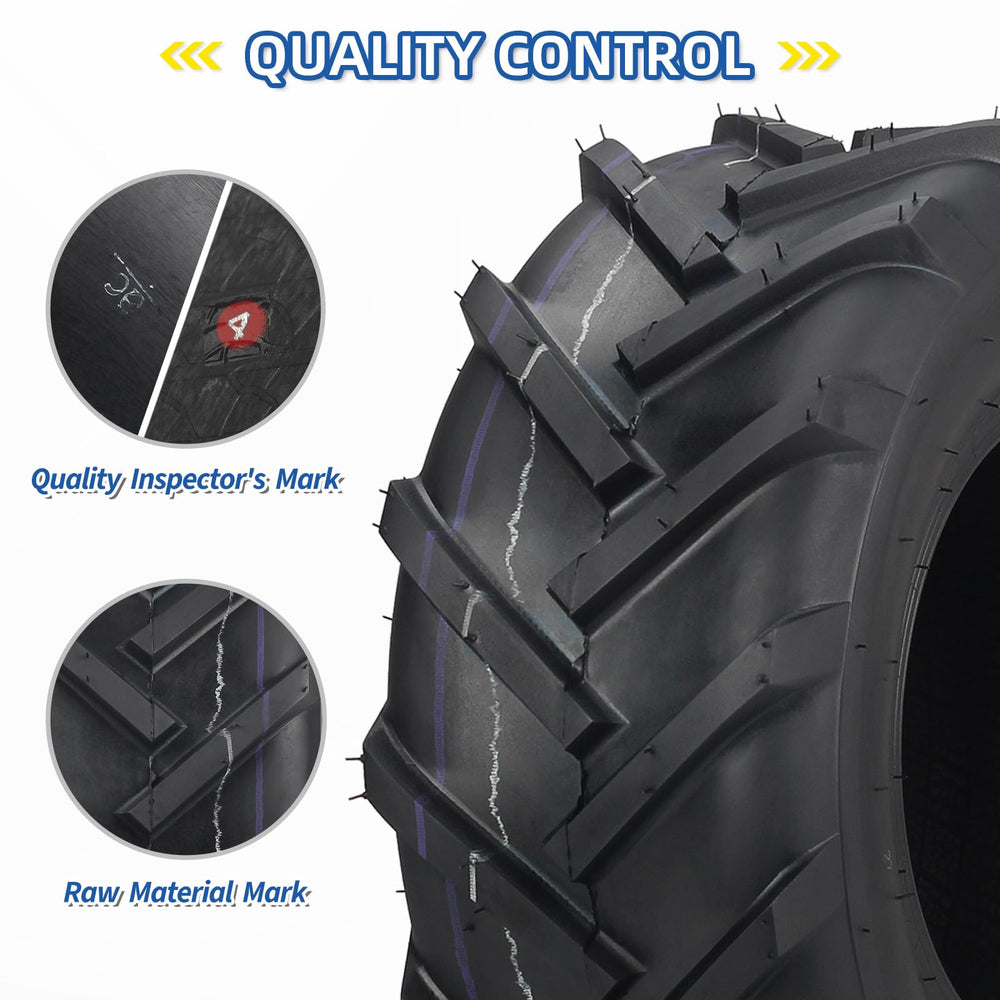 GICOOL close-up of Super Lug tread highlighting turf-friendly grip and reduced ground damage