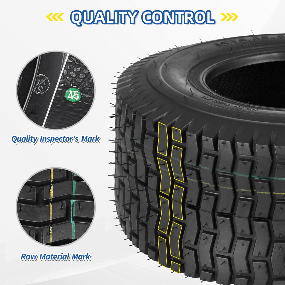 GICOOL closeup of Turf-V tread pattern providing lawn-friendly grip