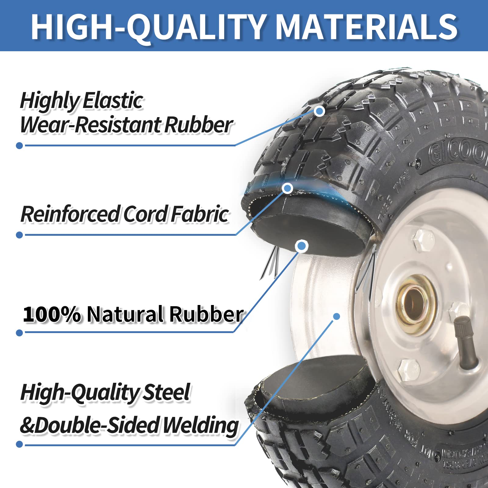 GICOOL wheel mounted on hand truck demonstrating fit and improved maneuverability