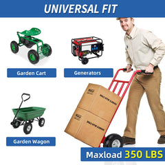 GICOOL wheel installed on hand truck demonstrating smooth rolling