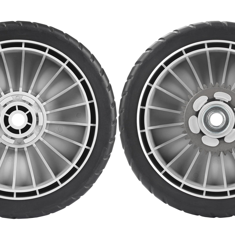 GICOOL wheels mounted on Honda mower illustrating direct fit and restored mobility