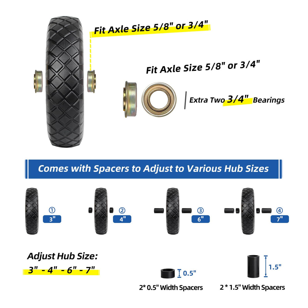 GICOOL extra bearings and nylon spacers included for adjustable fit