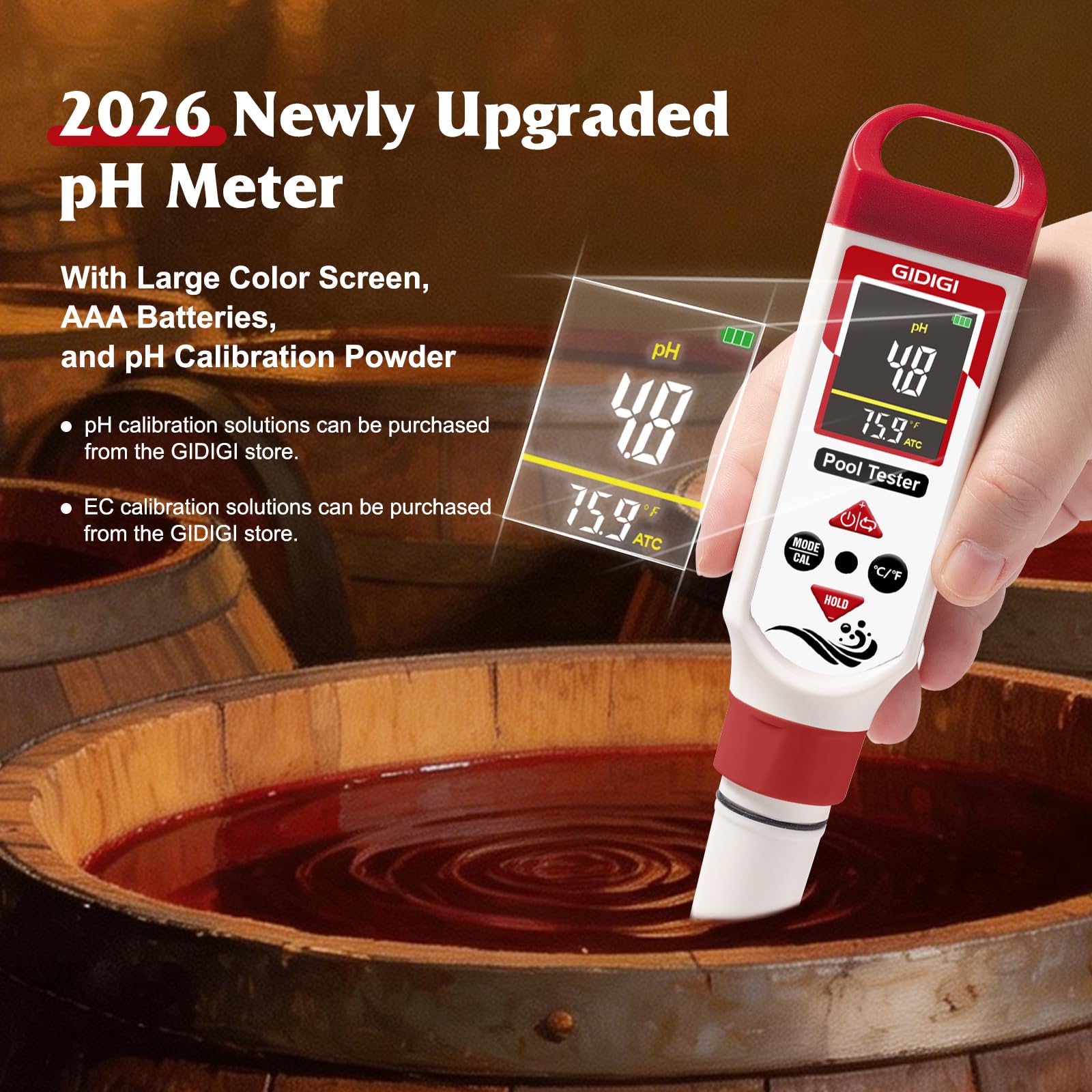 GIDIGI packaging and accessories including calibration powder