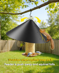 GIEERE installed on a steel feeder pole improving bird access