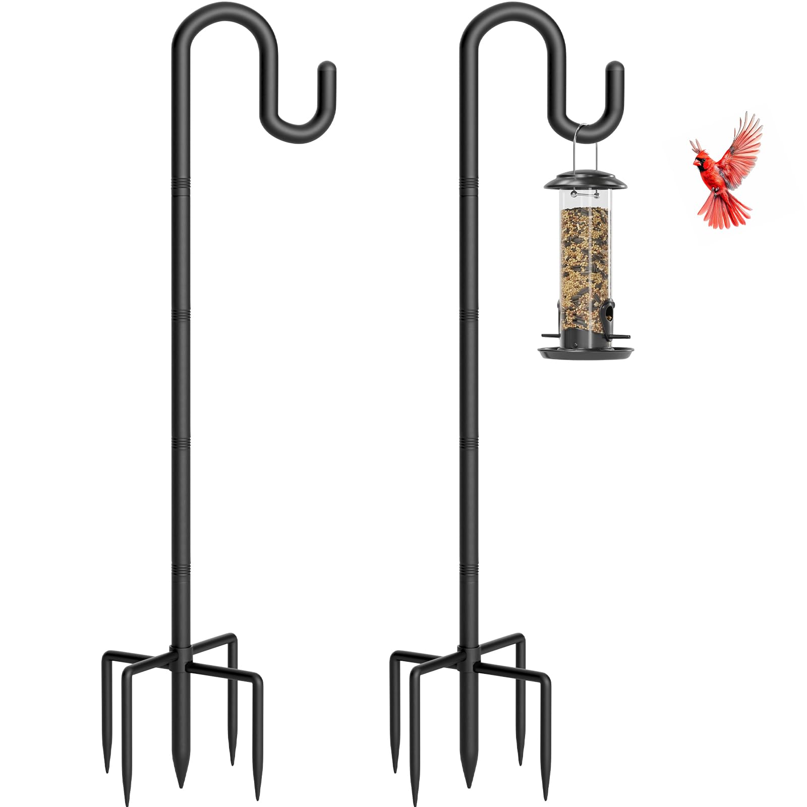 Gientan front view of two 76in hooks showing stable double-hook design and benefit