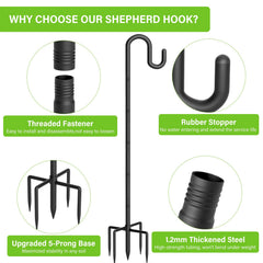 Gientan thickened metal shaft close detail showing strength and durability