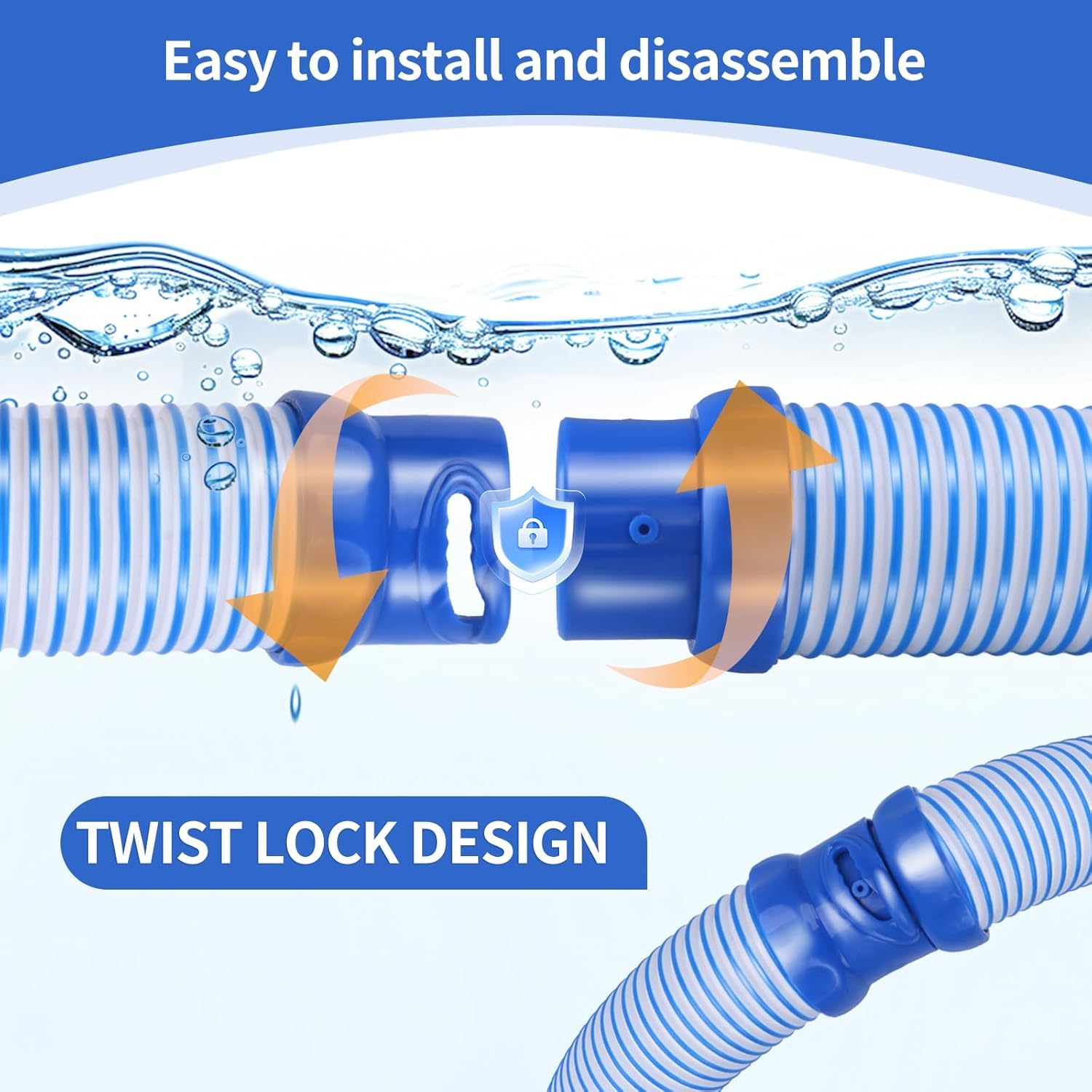 GIESIOE hose alongside measuring tape showing 39-inch length for correct fit