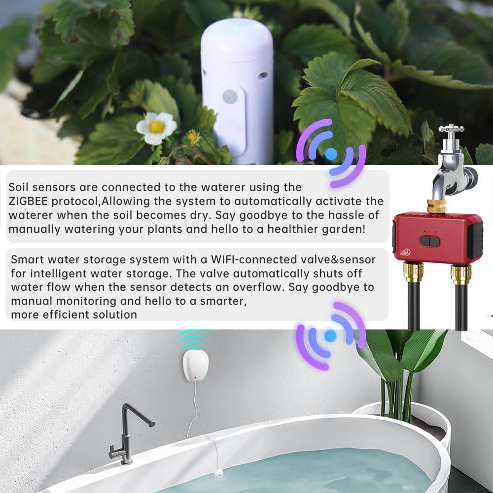 GIEXSMART in garden setting illustrating automated irrigation convenience benefit