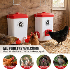 GIFANK feeder tray detail with feed showing spill-resistant design benefit