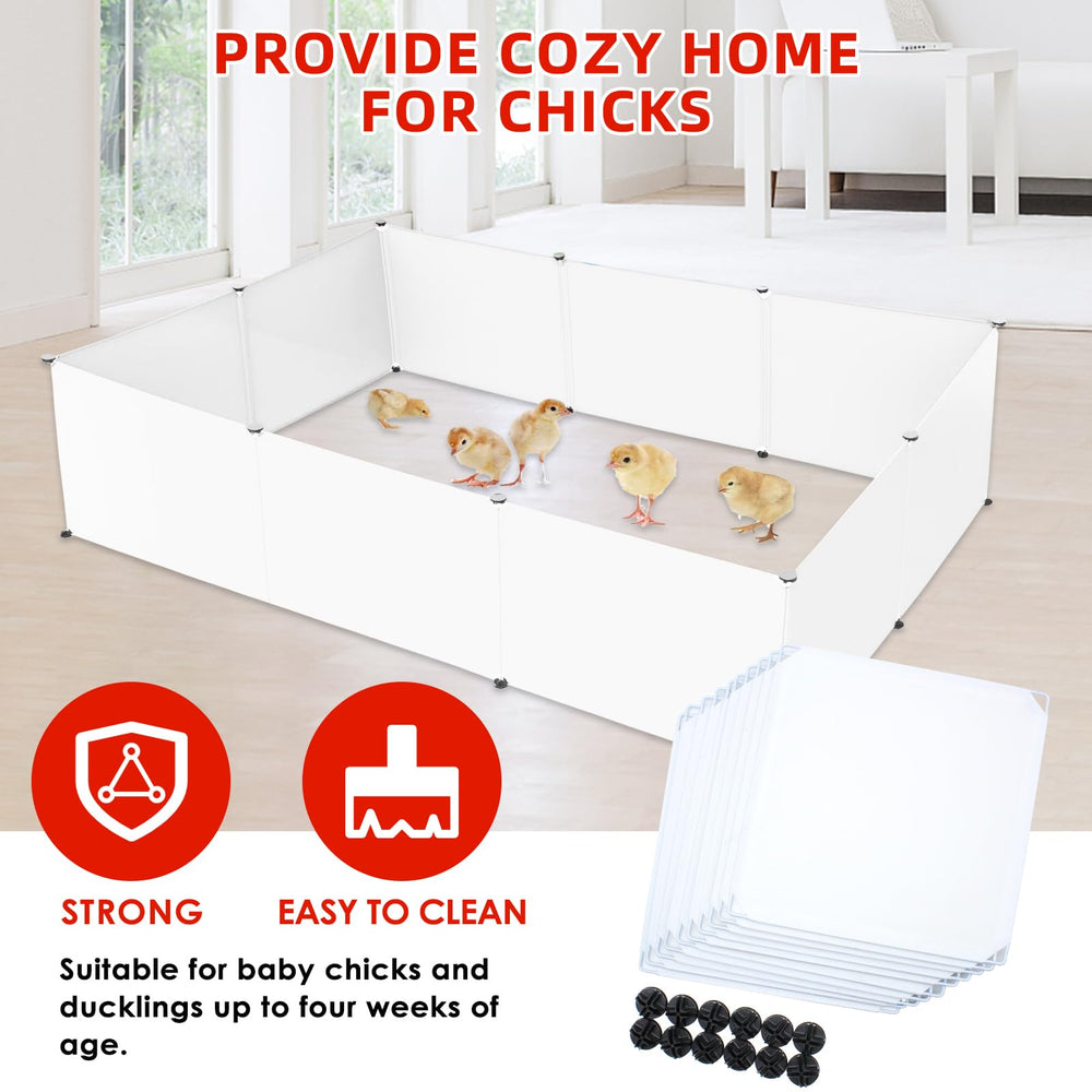 GIFANK kit next to chicks for size comparison showing compact, space-saving design