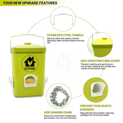 GIFANK waterer nipple closeup, reliable drip control reduces spills