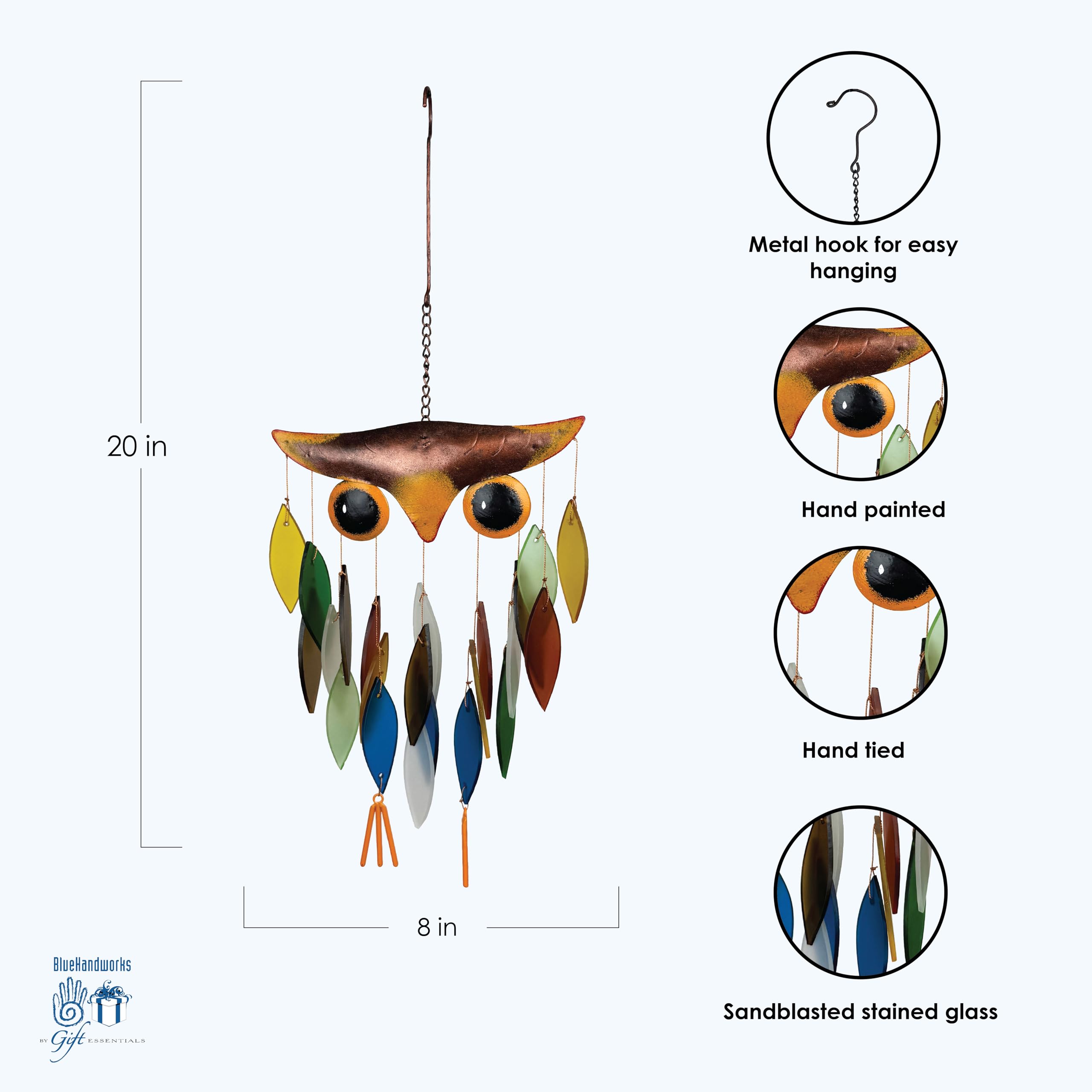 Gift Essentials Spiky Owl close-up on metal texture and painted spikes highlighting detail
