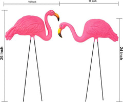GIFTEXPRESS flamingo metal stake detail showing rust-resistant durability