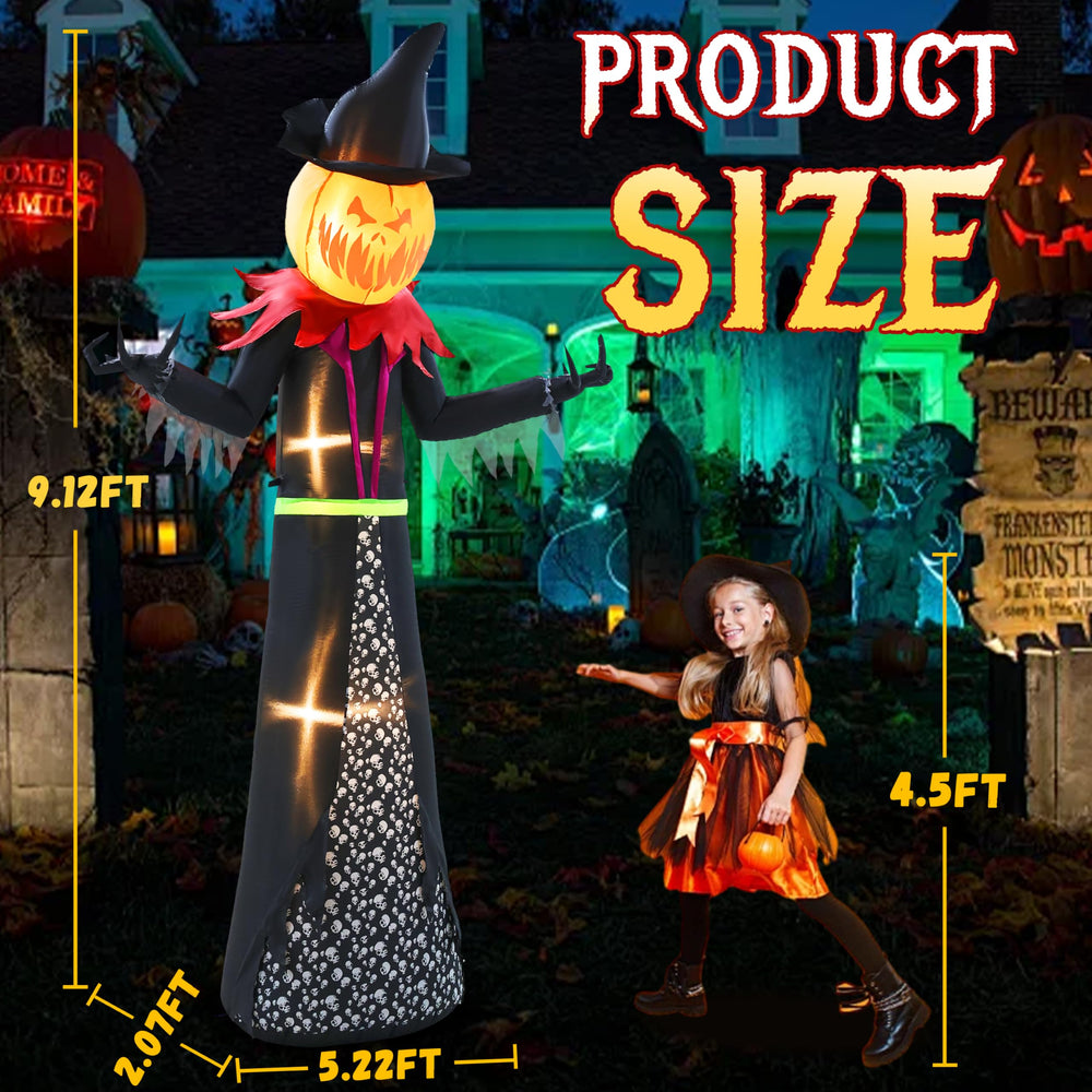 GIFTFIND nighttime yard display demonstrating bold illuminated Halloween impact